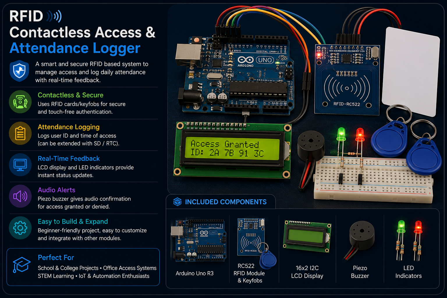 RFID Contactless Access & Attendance Logger